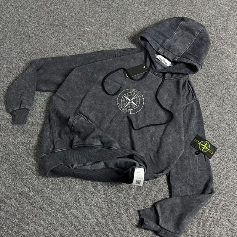 -FRMNSH- HOODIE STONE ISLAND X SUPME ABU WASHED FULL TAG LABEL CASUAL