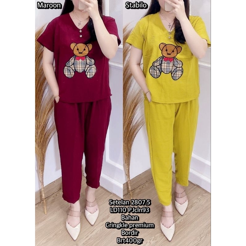 Setelan Panjang 2807 Bear /ld 110