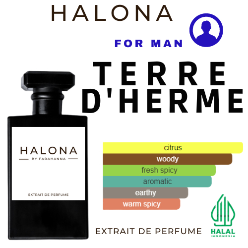 HALONA | Parfum Pria Tahan Lama 24 Jam TERRE D HERMES Minyak Wangi Cowok Farfume Original Fresh