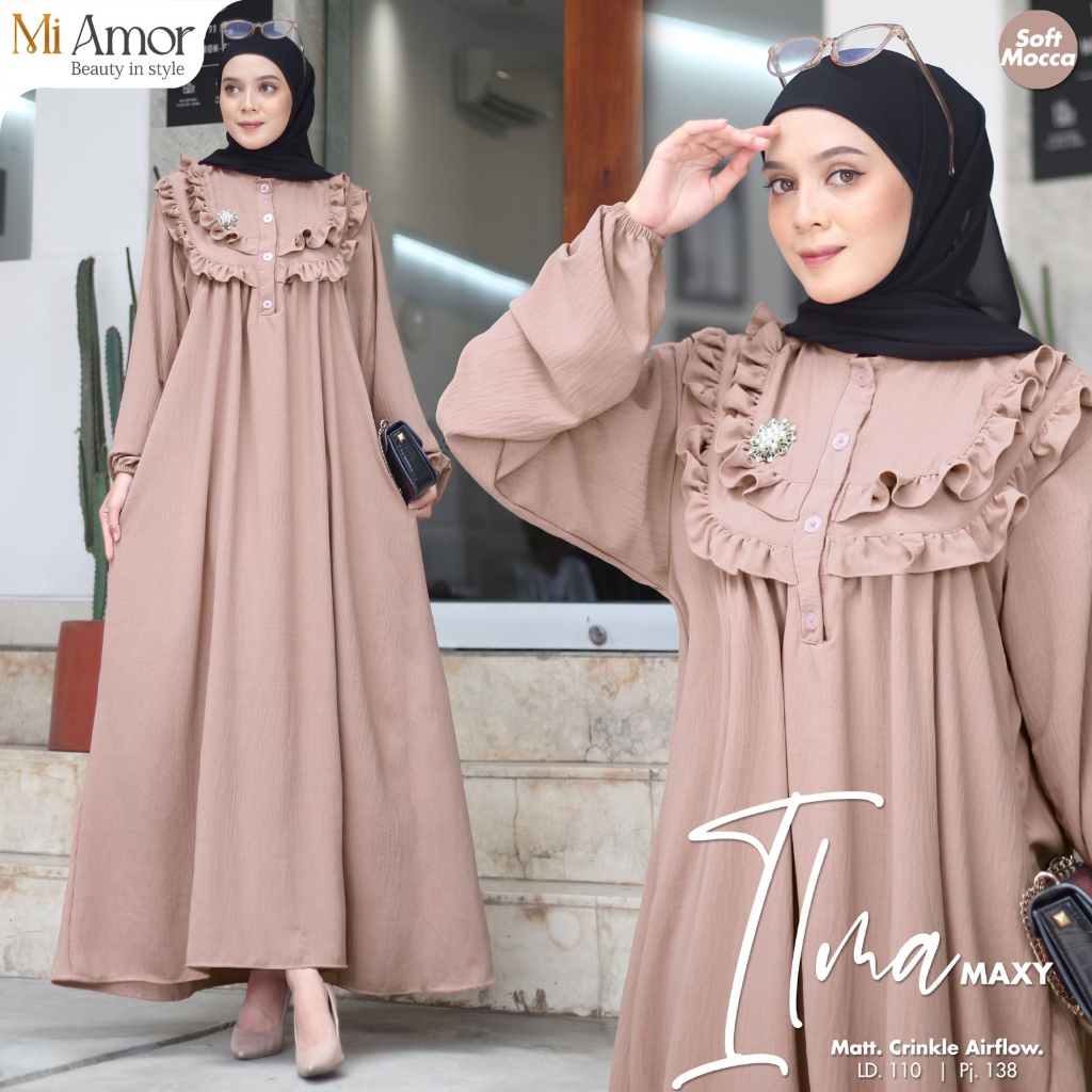 Ilma Maxy Dress Gamis Muslim Original Produk By Mi Amor