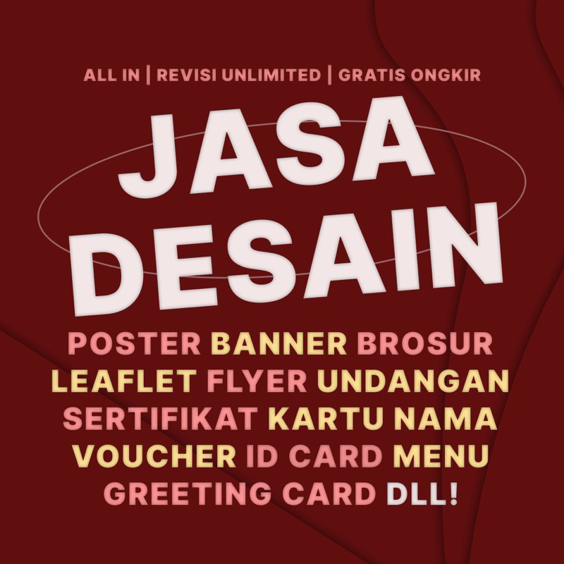 Jasa Desain Apa Aja (Poster / Banner / Undangan / Sertifikat / Menu dkk)