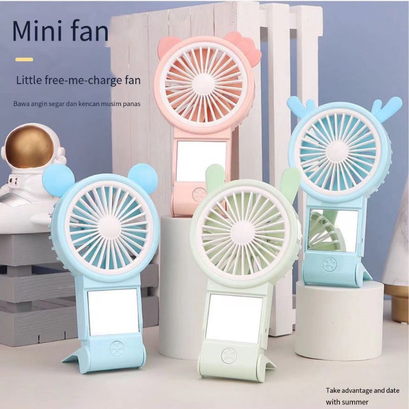 OF Kipas Mini Portable Mini Fan Kipas Kaca C130 Plus Kabel Usb