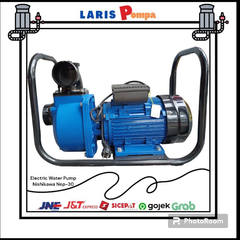 Pompa Air Alkon 3Inch Listrik Nishikawa Nep-30 Electric Water Pump 3Inch