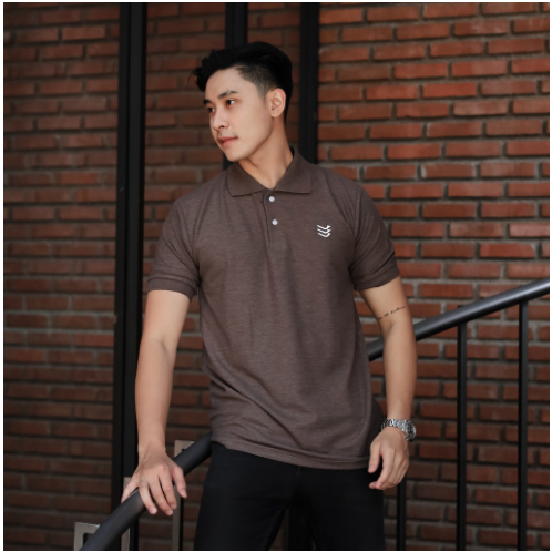 Libra Kaos Polo Basic Brown Lengan Pendek Baju Kaos Pria Kerah Dewasa Kaos Kerah Pria Dewasa Kaos Kr