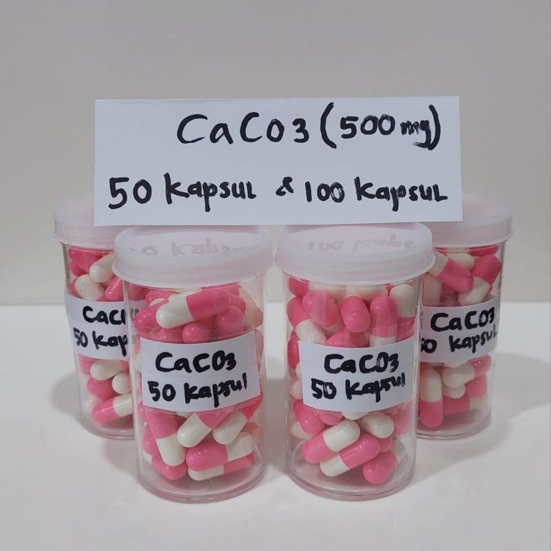 caco3 500mg kapsul  calsium carbonat 100kap