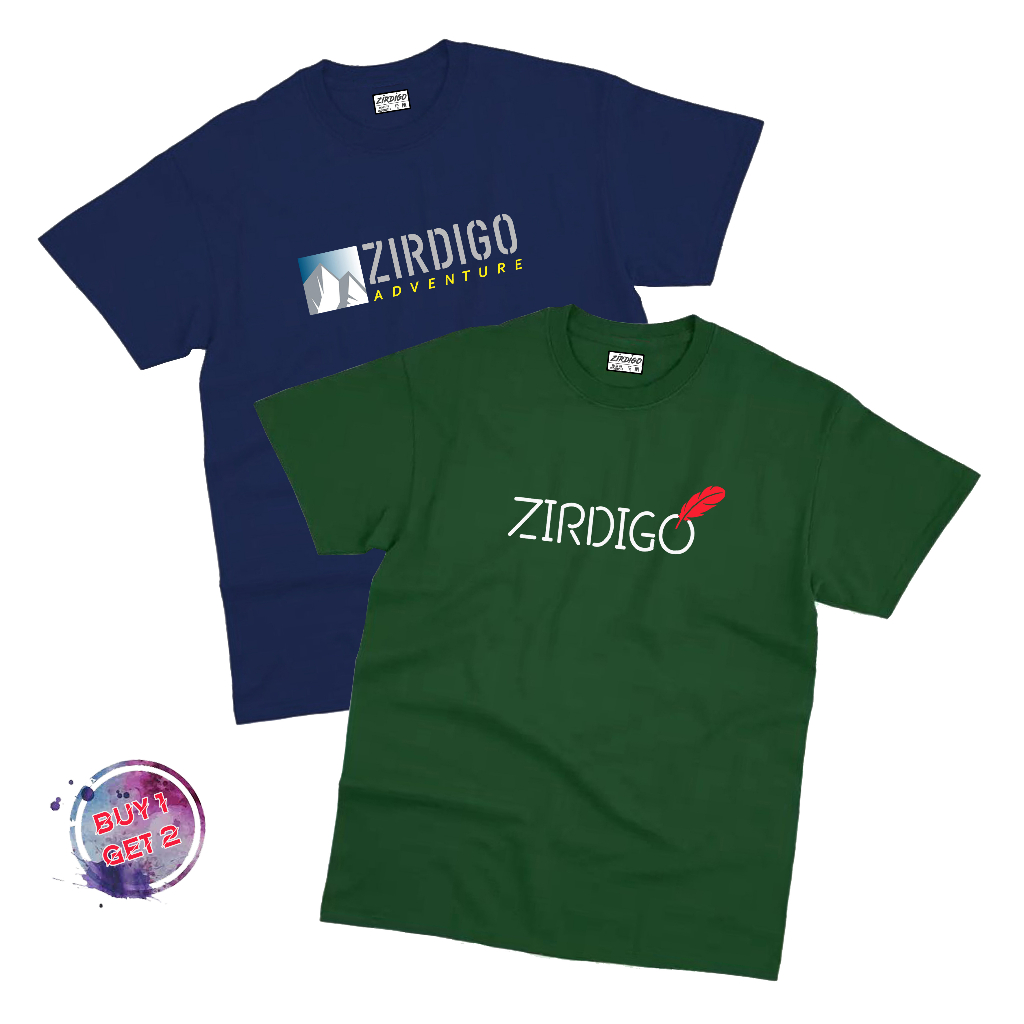 Buy 1 Get 2 Zirdigo Baju Kaos Distro Zirdigo Adventure &amp; Zdg Lengan Pendek