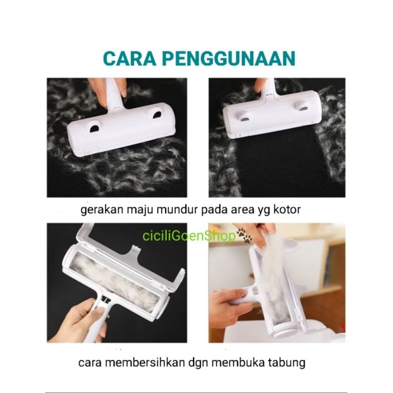 Roll alat Pembersih bulu anjing kucing kelinci pet lint roller hair removal sova baju dll tabung