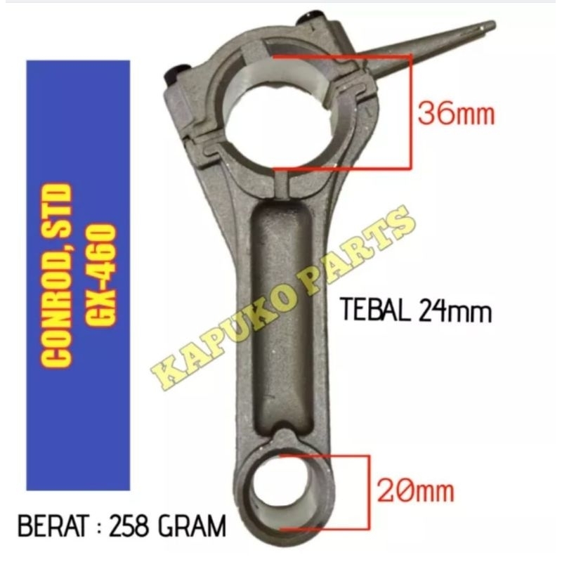 GX 460 STANG SEHER STD CONROD UNTUK MESIN PENGGERAK MODEL HONDA