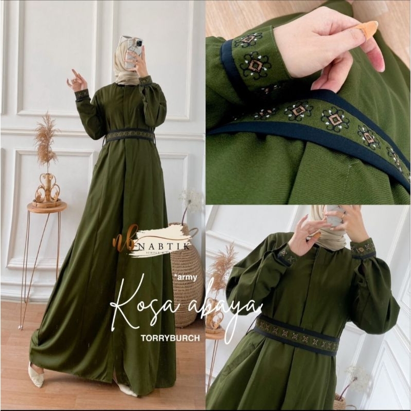 New gamis kosa abaya termurah simple original by nabtik/terlaris