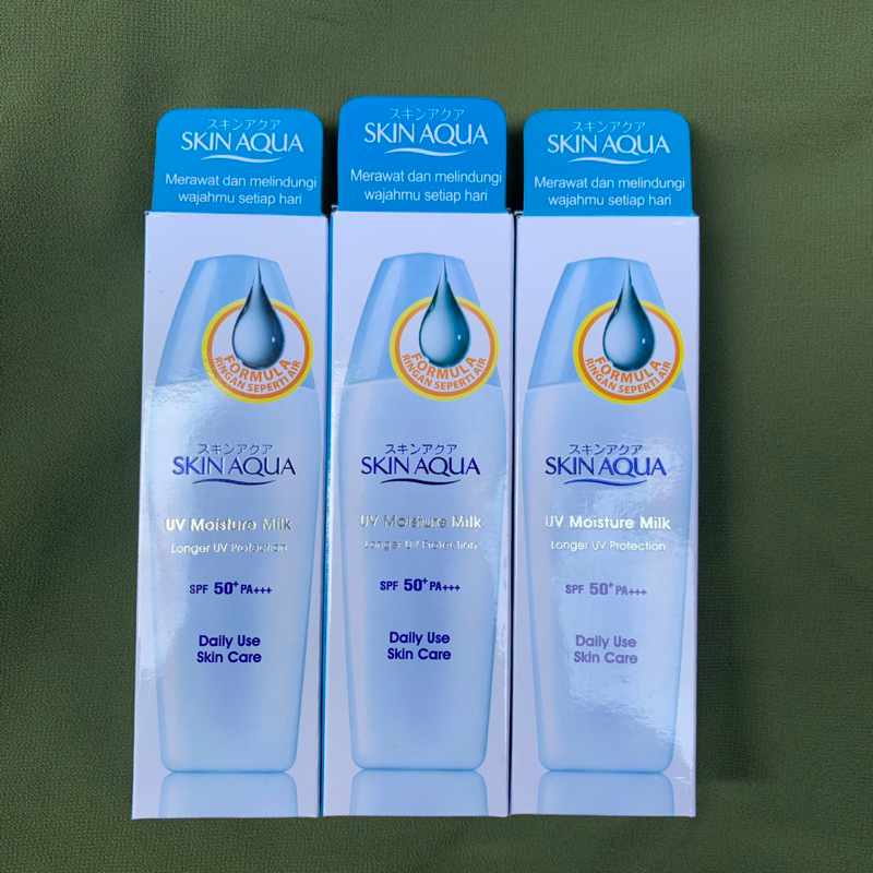 NEW Sunscreen SS Skin Aqua UV Moisture Milk Ori SPF 50+