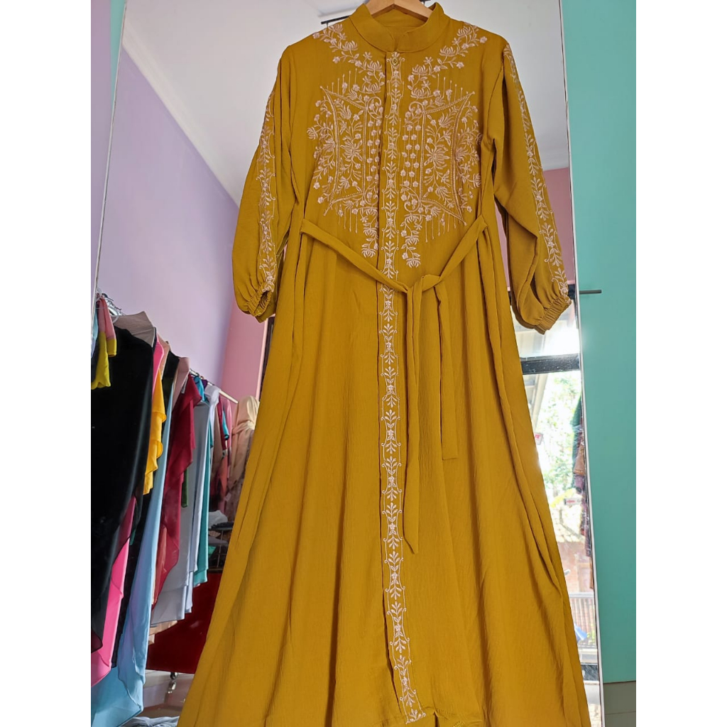 Dress MATHURA bordir maxy by venyta dress super mewah