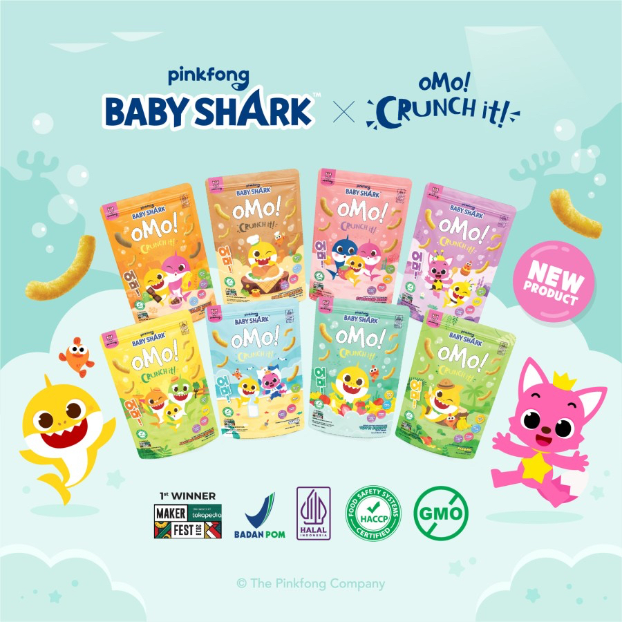 Makassar ! OMO ! Crunch x Baby Shark Series Snack Bayi