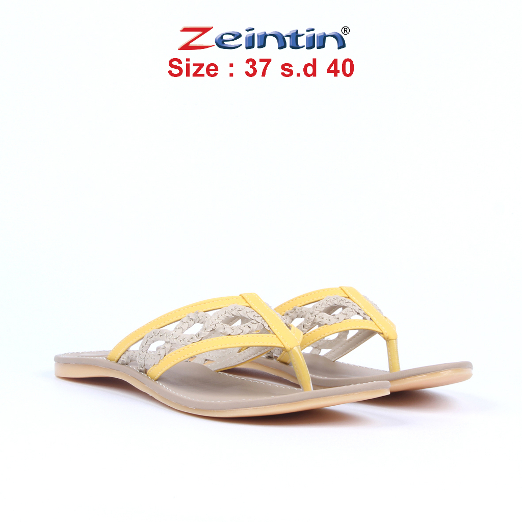 Zeintin - Sandal Wanita Slop Terbaru Sandal Wanita Model Anyam Sandal Jepit Selop Fashion Wanita Original Zeintin SS