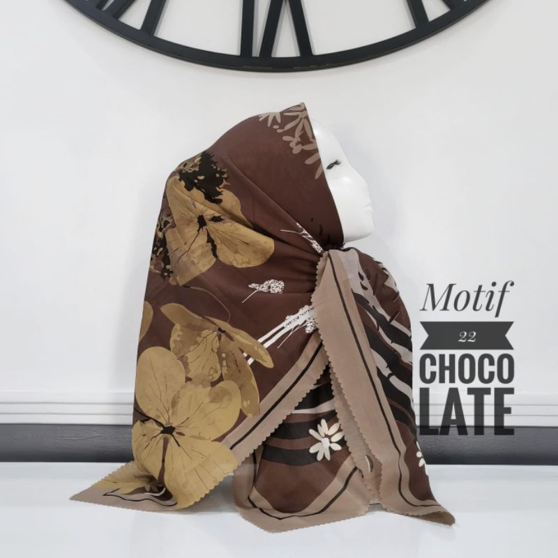 Hijab VOAL PREMIUM Motif 22 Jilbab Segiempat Motif Laser Cut