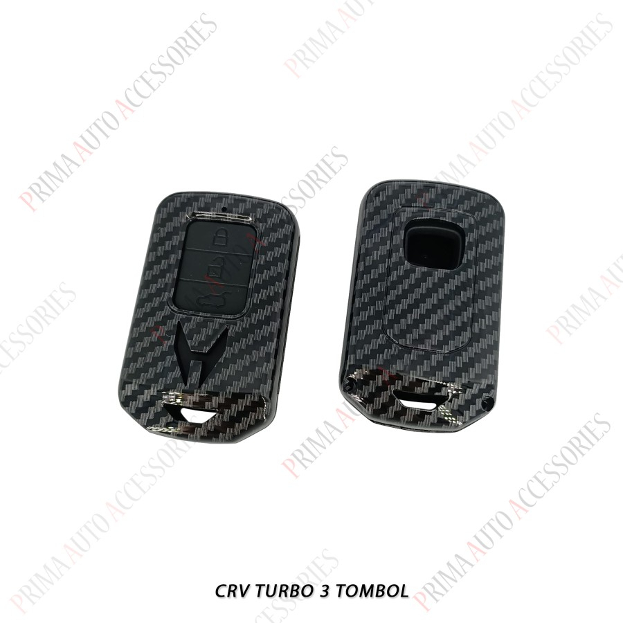 Casing Kunci Remote Mobil Honda Carbon Fiber CRV Turbo