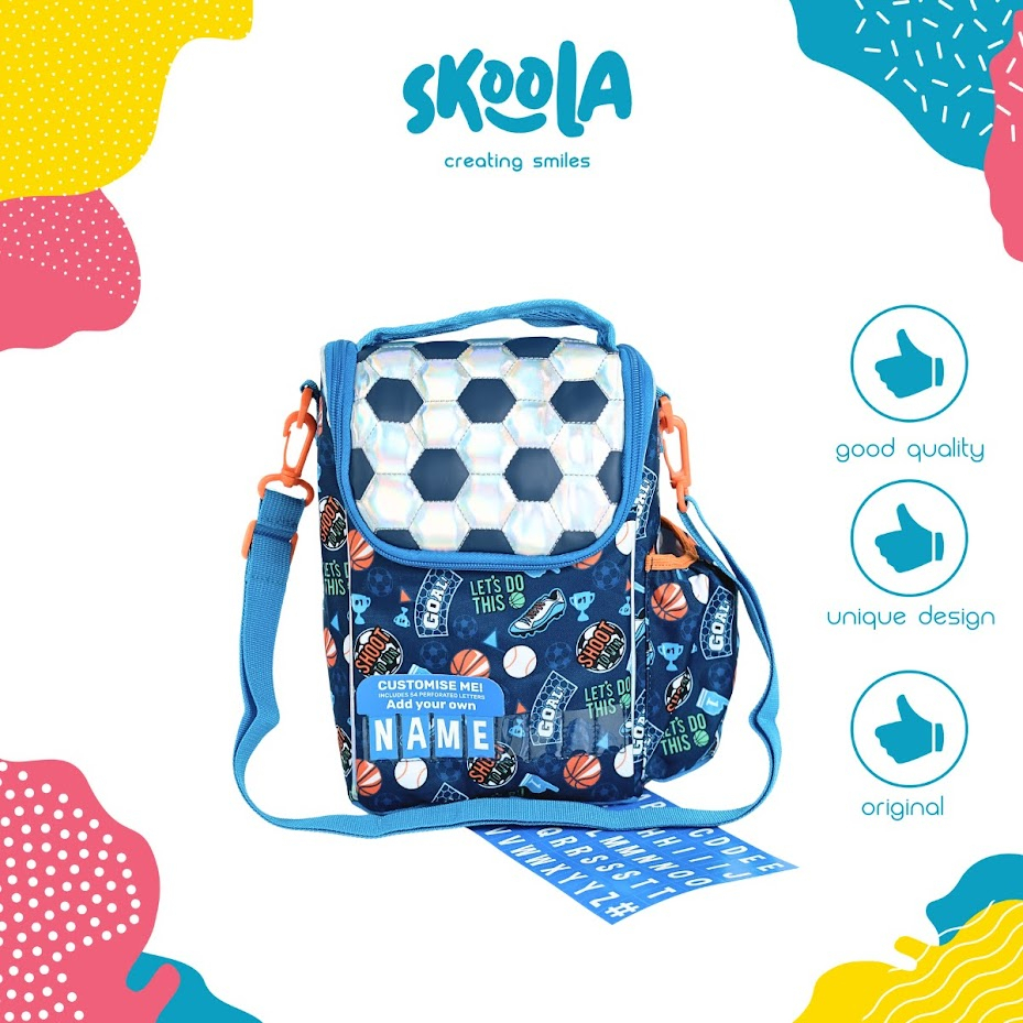 Skoola Tas Bekal Lunch Bag Box Tempat Makan Anak Laki - Laki Soccer Bola - Dosira