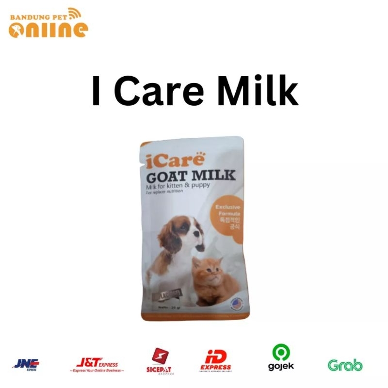 icare goat milk saset 20gr susu kambing untuk kitten dn puppy