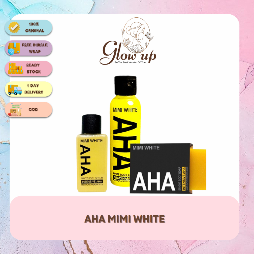 ✨GLOWUP✨AHA MIMI WHITE | AHA MIMI BODY SERUM | AHA MIMI BODY LOTION | AHA MIMI BARSOAP | MENCERAHKAN