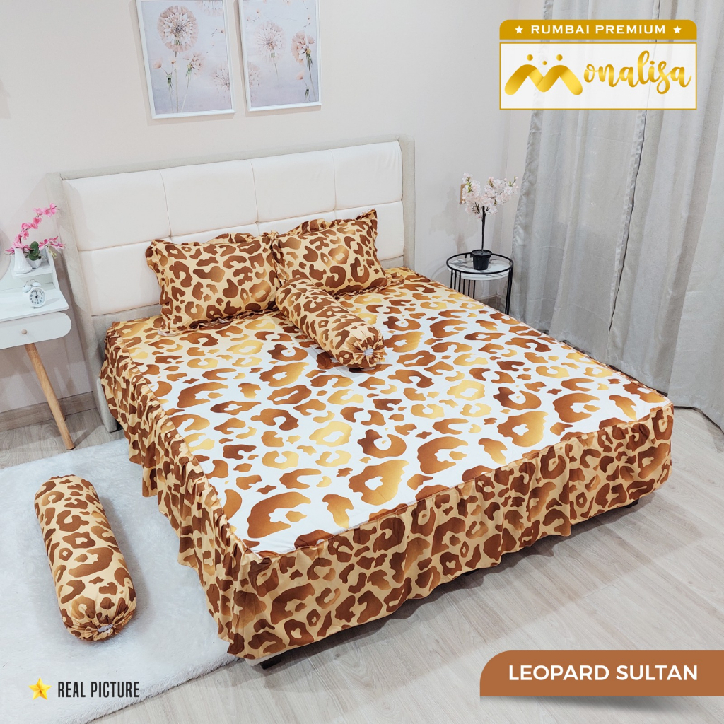 Monalisa Premium Sprei Rumbai Uk 160/180 - Leopard Sultan