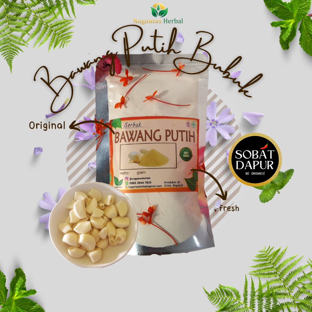 

Bawang Putih Bubuk Serbuk 100gr ll Garlic Powder 100gr 100% Murni Kualitas Premium Grade A