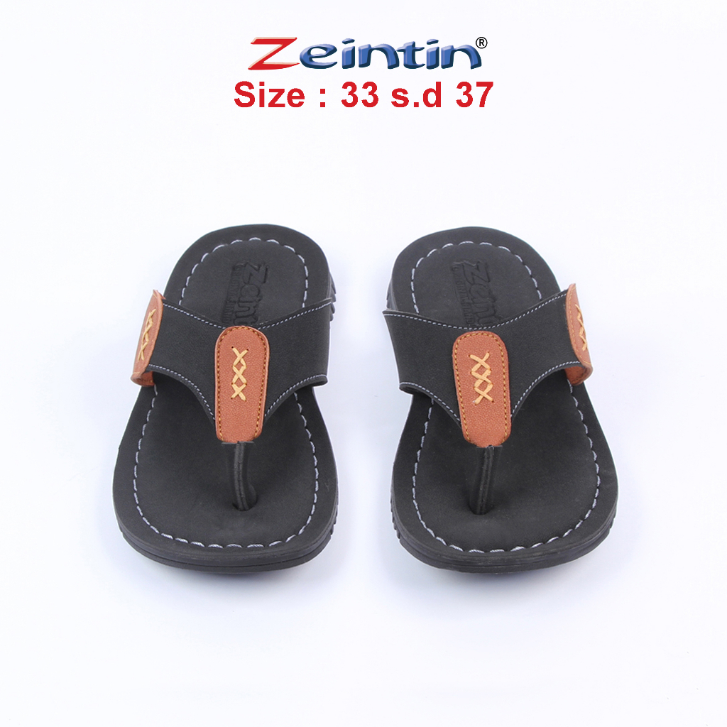 Zeintin - Sandal Anak Laki-Laki Sandal kulit Sintetis Anak Terbaru  Sandal Flat Jepit Sandal Kasual Formal Zeintin IN