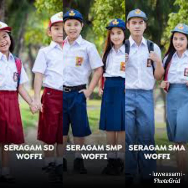 WOFFI Hem Putih Seragam Sekolah