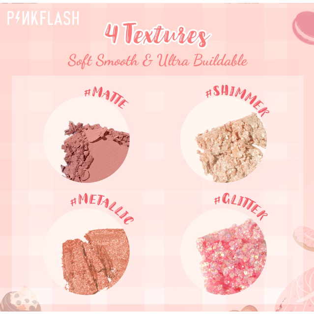 PINKFLASH Eyeshadow Palette Pink Dessert 12 Shades