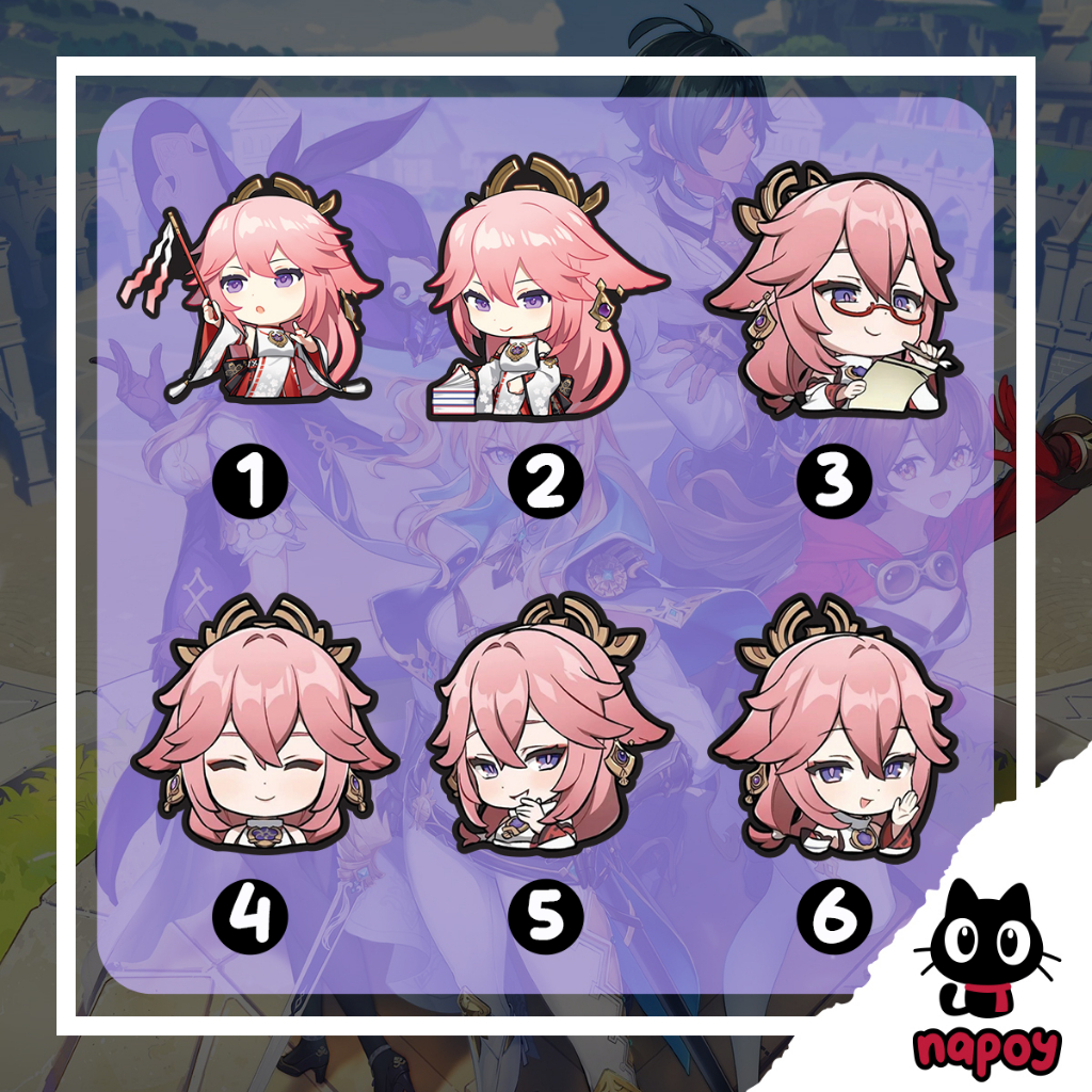 

Sticker Vinyl Game Anime Yae Miko Genshin Impact