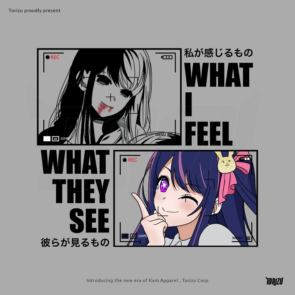 TORIZU Tshirt Ai Hoshino Feels Anime Manga Oshi no Ko Premium Unisex