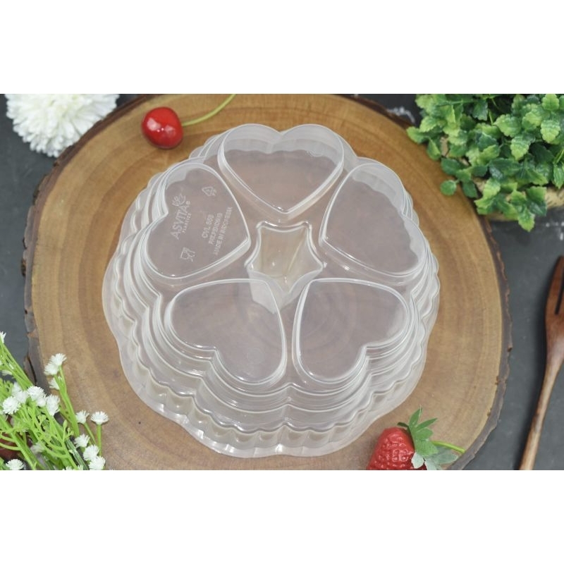 Cetakan Puding Valentine / Cetakan Pudding Hati / Loyang Puding Plastik