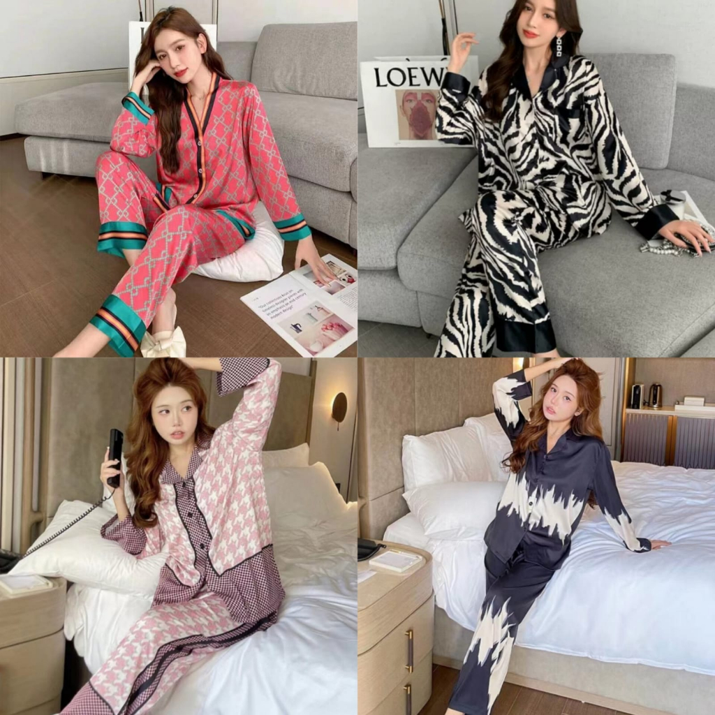 BAJU TIDUR SATIN PREMIUM PIYAMA SATEN IMPORT PREMIUM WANITA MURAH NYAMAN