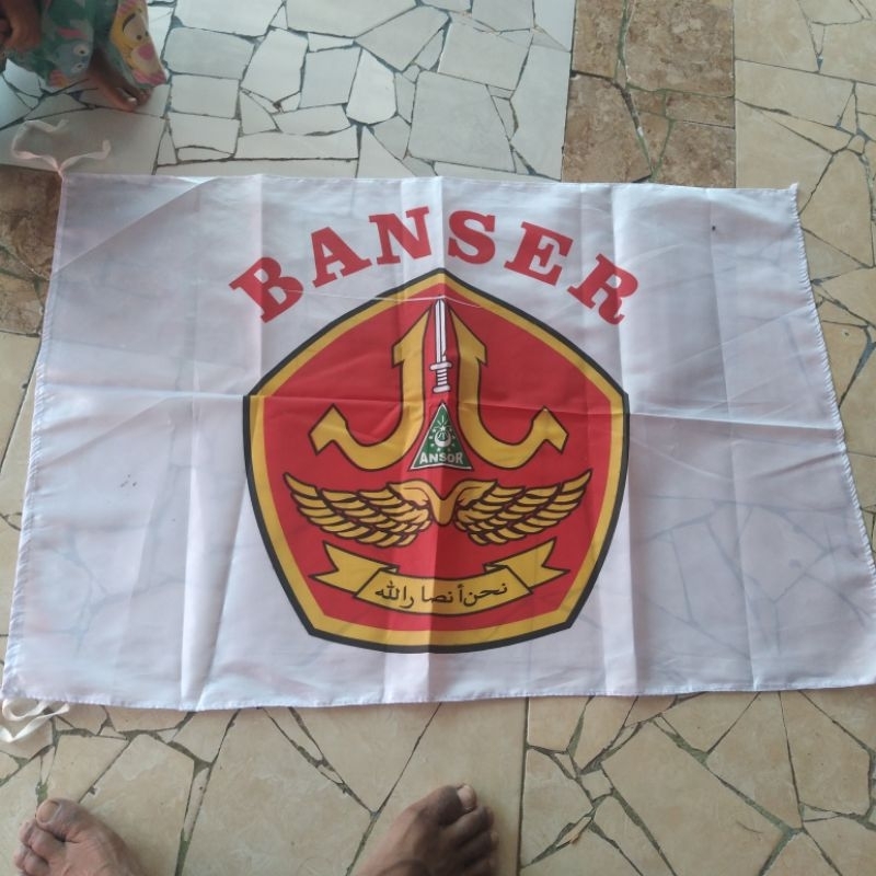 Bendera Banser 60x90cm halusan