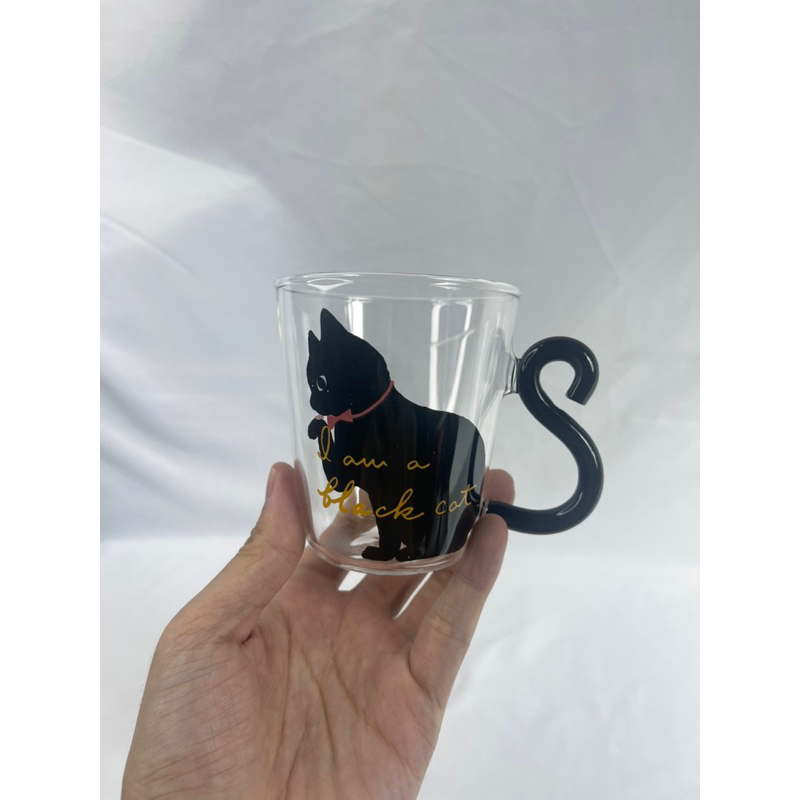 [OBRAL RIJEK] Cangkir Kopi Glass Coffee Mug Tail Cute Cat Handle 250ml - KIT063