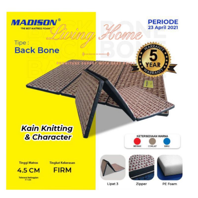 Kasur Tilam Lipat Madison Backcone Tempat Tidur Matras