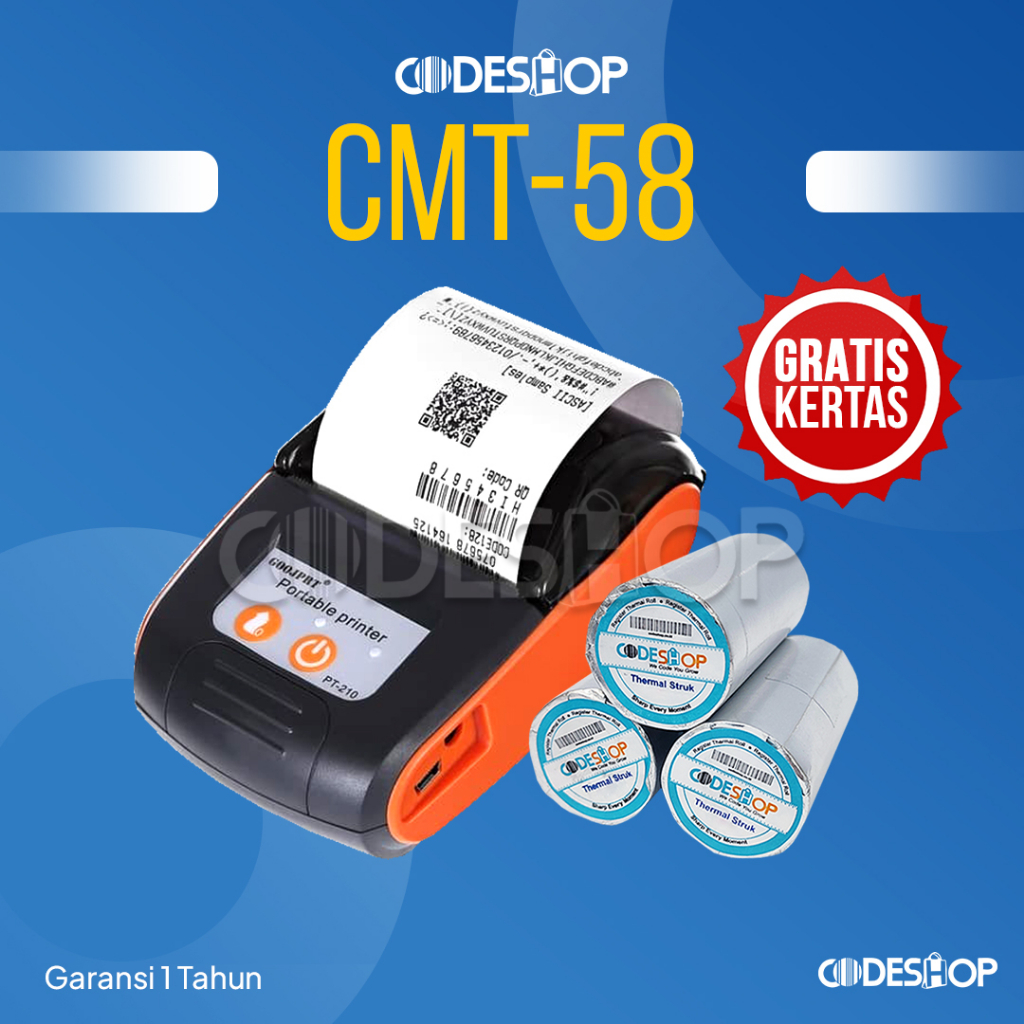 Printer Bluetooth Thermal CODESHOP CMT 58 - CMT-58