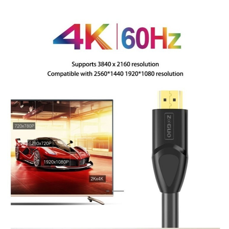 Tj Box Kabel HDMI to HDMI 2.0 Cable 4K@60Hz 1080P 3D Gold plated terminal 5M