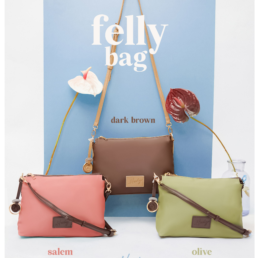 Tas Wanita Selempang Kekinian HODY Felly Bag Sling Bag Premium Waterproof Emerald