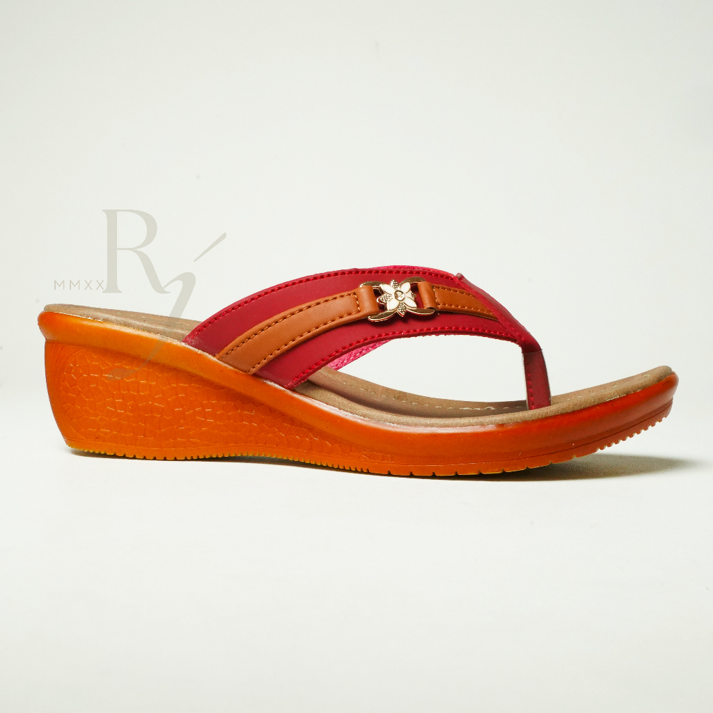 GRACE [JULIET 101] Sandal Jepit Wanita Wedges Sendal Hak Wanita Gesper