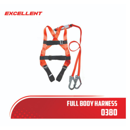 Full Body Harness Excellent Double Lanyard Absorber / Body Harness Excellent 0380 Murah