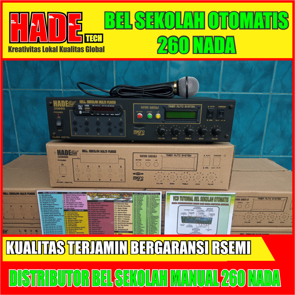 BEL SEKOLAH OTOMATIS DAN MANUAL PLUS MIC