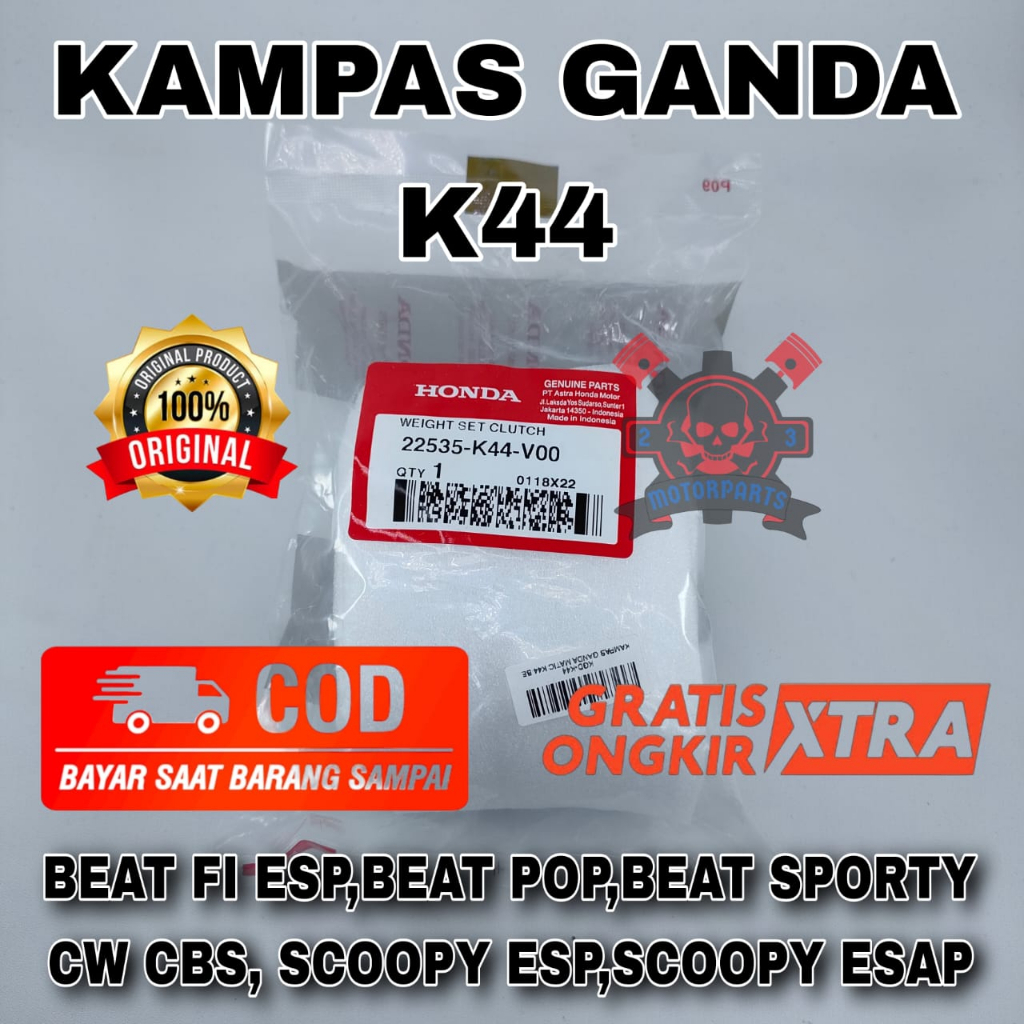KAMPAS GANDA HONDA K44 BUAT MOTOR BEAT FI ESP | BEAT POP | BEAT SPORTY CW CBS | SCOOPY ESP | SCOOPY 