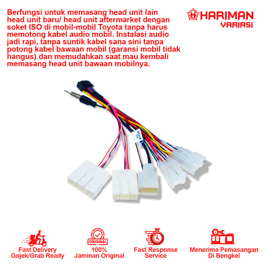 KABEL/SOKET PNP TOYOTA LENGKAP