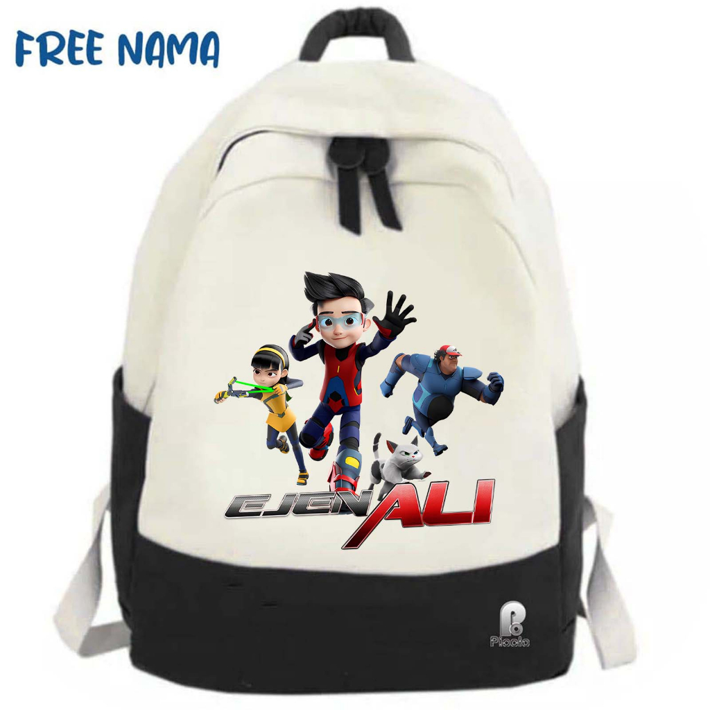 TAS RANSEL BACKPACK ANAK SEKOLAH MOTIF EJEN ALI UNISEX (FREE NAMA)