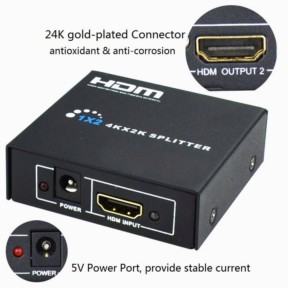 Actual【COD】AV RCA 4K Converter Adapter MINI  AV ADAPTER MINI BOX 2Port