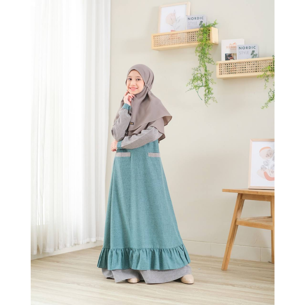 Hamasah - Gamis anak Perempuan bahan katun madinah by Riskirich