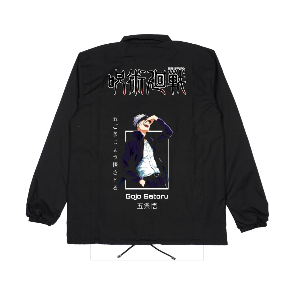 Afterrisen Jaket Coach Anime Jujutsu Kaisen Goju Satoru