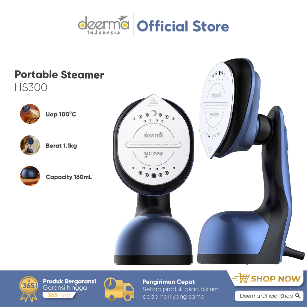 Deerma HS300  Setrika uap multifunctional Steam Ironing Machine portable garment steamer