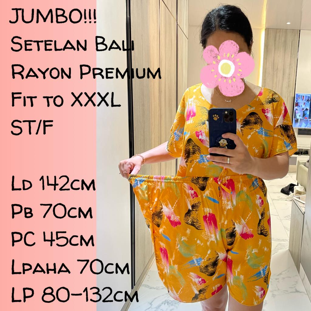 BAJU SETELAN ABSTRAK BALI SUPER JUMBO FIT TO 3XL ST/F