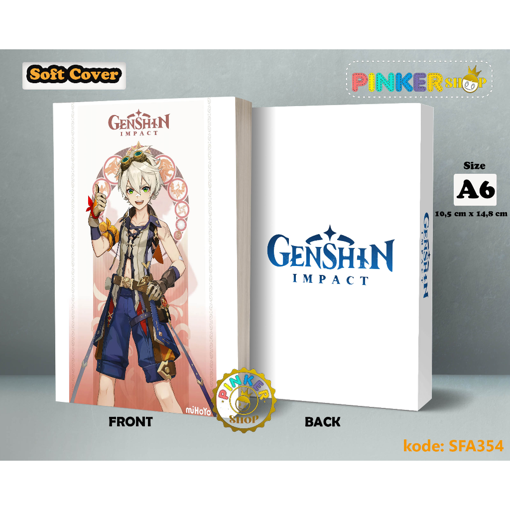 

(SFA354) Pocket Note Game Genshin Impact BENNET Softcover A6/A5 Buku Tulis catatan Notes Agenda Planner Jurnal