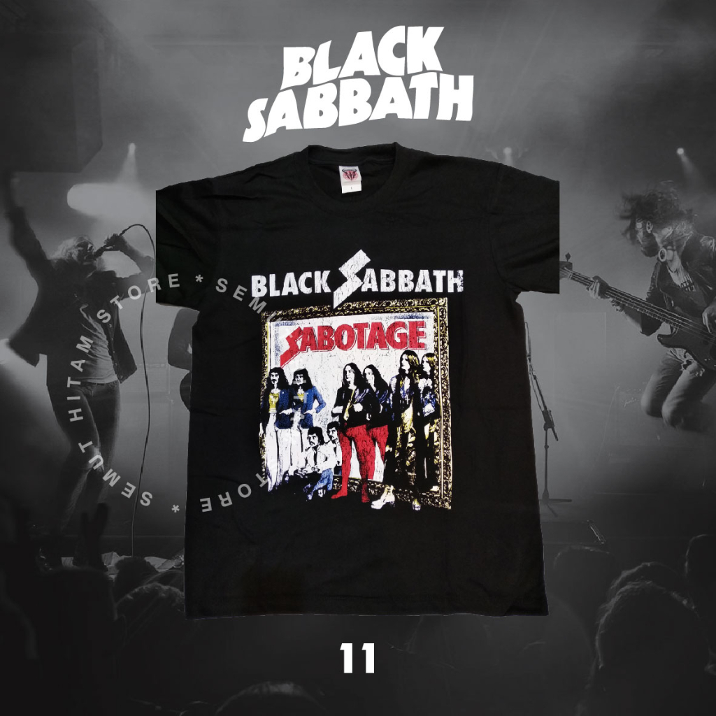 Kaos BLACK SABBATH SABOTAGE Builtup Band Musik Rock Metal Prapatan Rebel Puritan